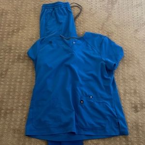 Blue scrub set XL jogger style